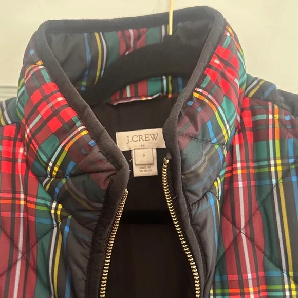 J. Crew Tartan Plaid Quilted Vest - Picture 2 of 2